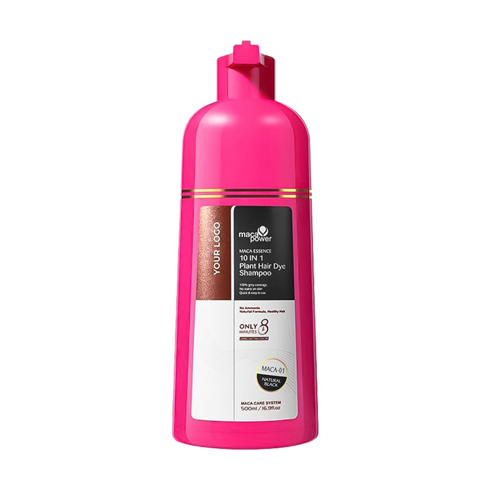 Уцінка! Шампунь для фарбування волосся 10 в 1 Karseell Plant Hair Dye Shampoo, Natural Black, 500 мл